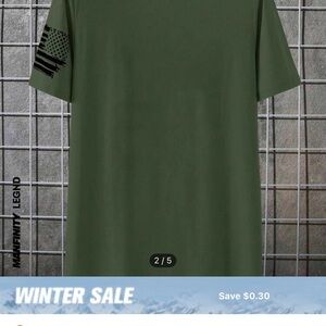 Men's 
American Eagle Printed Round Neck T-shirt
Army Green / 40(L)